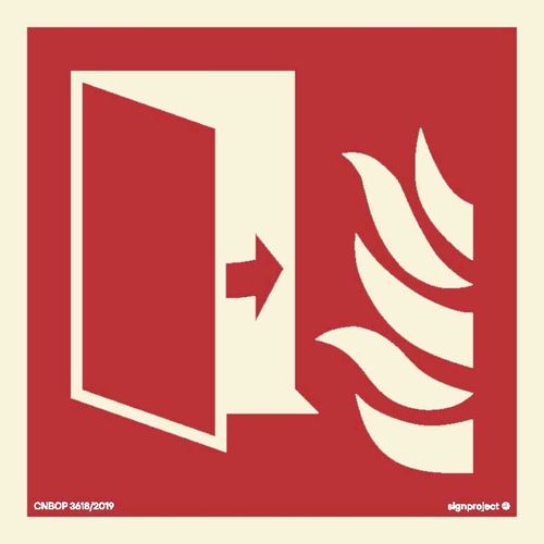 Drzwi Przeciwpożarowe - Znak 15X15 Znak Świecący Signproject Bf007_150X150_Ps Bhp Robocze na Arena.pl