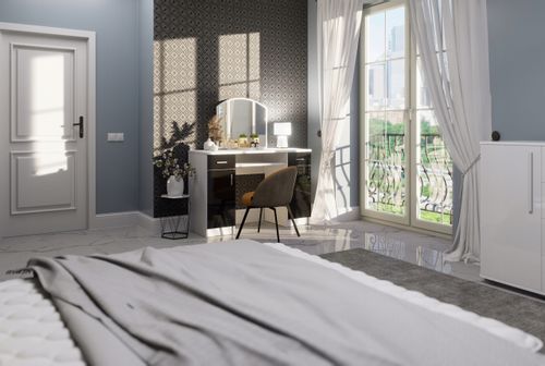 Toaletka kosmetyczna PARIS + Lustro Połysk na Arena.pl