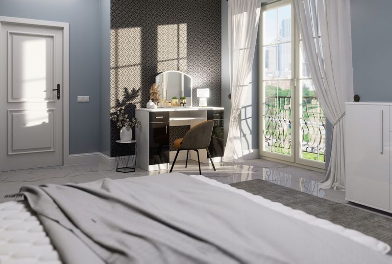 Toaletka kosmetyczna PARIS + Lustro Połysk zdjęcie 6