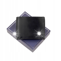 Luxury Portfel męski skórzany ochrona RFID czarny