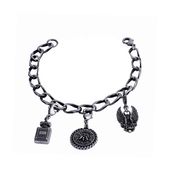 bransoletka przywieszki 19 cm (b22/men/25ag cz)