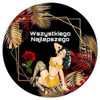 Opłatek na tort Urodziny 18 30 40 50 60 Balony Szampan Buty Szpilki