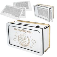 Biała Skarbonka Wykreślana Na Ślub wspólny cel - wielokrotnego użytku