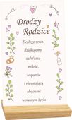 STATUETKA RAMKA podziękowanie dla rodziców ślub wesele z życzeniami nadruk
