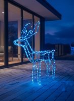 Renifer LED Świąteczny Świecący Figurka Na Zewnątrz XL Duży 85 Niebieski