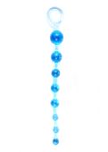 plug/kulki jelly anal 10 beads blue