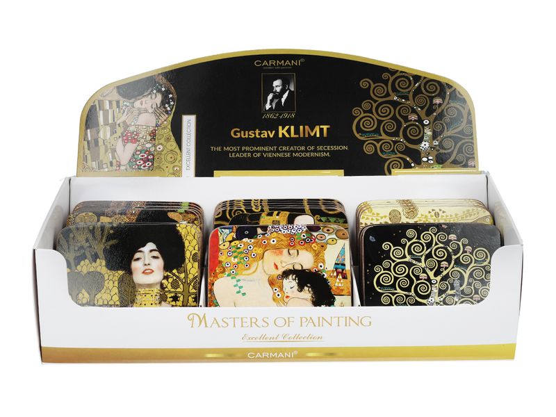 36 podkładek korkowych, display - G. Klimt, mix zdjęcie 3