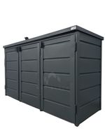 Zabudowa koszy na śmieci wiata śmietnikowa 207x80x120cm 3x240L NB217