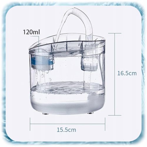 POIDEŁKO FONTANNA DLA KOTA PSA Poidło Automatyczne Miska 1,8L + Filtr na Arena.pl