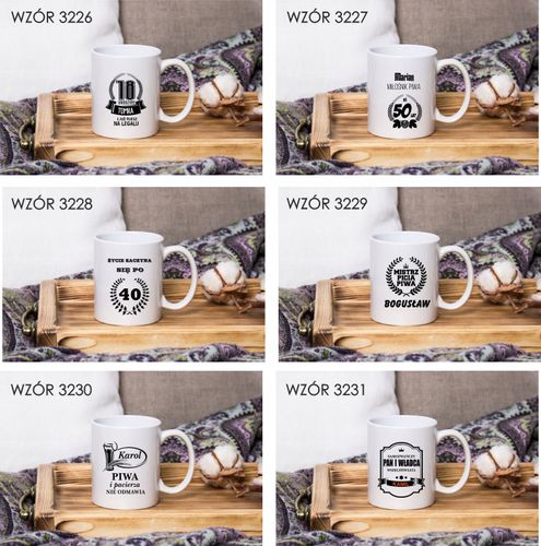 Kubek z nadrukiem DZIEŃ DOBRY KOCHAM CIĘ na Arena.pl