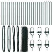 Ogrodzenie z słupkami Zielony 0.6 x 50 m Stal pokryta PCV