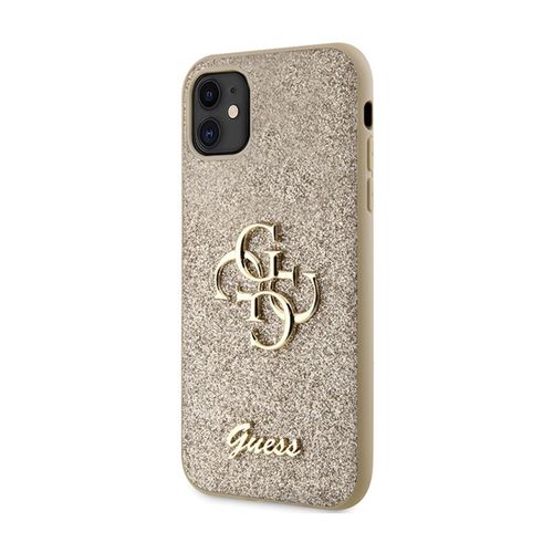 Guess Glitter Script Big 4G - Etui iPhone 11 (złoty) na Arena.pl