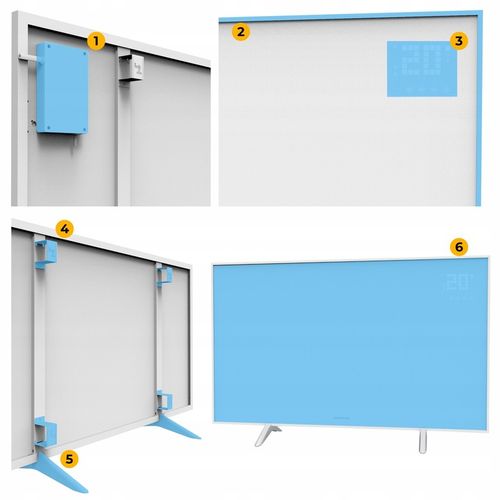 Grzejnik na podczerwień promiennik ciepła WarmUp 770W WiFi Tuya LED na Arena.pl