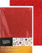 KARTON BROKATOWY CZERWONY A4 (5) 8113