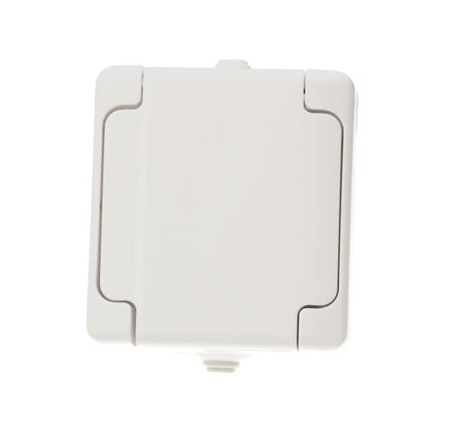 Bryza gniazdo pojedyńcze z klapką biała 1804-32 biały IP44 Kos na Arena.pl