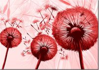 60CM 50CM OBRAZ ŚCIENNY DMUCHAWCE CZERWIENI DRUK PŁÓTNO