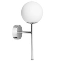 Kinkiet LAMPA ścienna ASTRA 20775103 Kaspa loftowa OPRAWA szklana kula chrom biała
