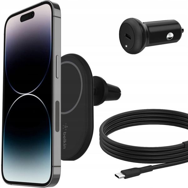 Belkin - Uchwyt samochodowy do MagSafe z Qi - Vent zdjęcie 2