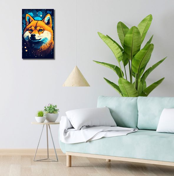 Obraz 30x50cm Lisek w Kosmosie zdjęcie 2
