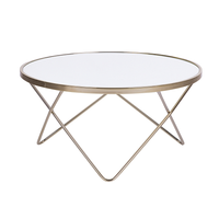 Stolik kawowy biało-złoty MERIDIAN II