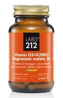 LABS212 Vitamin D3 + K2MK7 + Magnesium malate + B6 (60 kaps.)