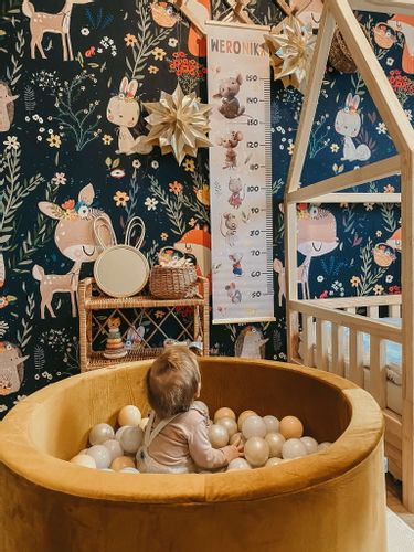 Suchy basen 130x30 Velvet zloty bez piłeczek na Arena.pl