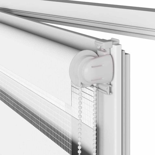 Roleta zebra, biała, szerokość tkaniny 155,9cm, poliester na Arena.pl