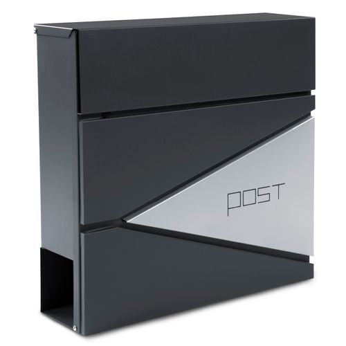 Skrzynka pocztowa na listy pocztę gazety geometryczna antracyt POST na Arena.pl