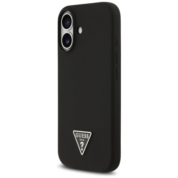 Etui Guess Silicone Triangle Logo MagSafe do iPhone 17 czarny zdjęcie 2