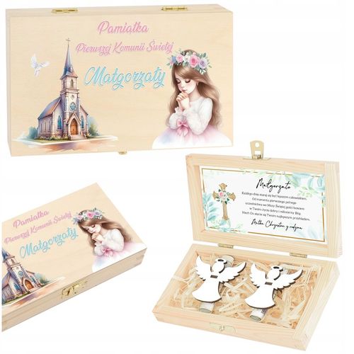 Pamiątka Pierwszej Komunii Świętej Prezent na Komunię Pudełko na pieniądze na Arena.pl