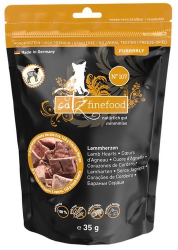 100% Serca jagnięce - pyszny i zdrowy przysmak dla kotów Catz Finefood 35g na Arena.pl