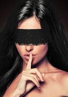 mystere lace mask - black