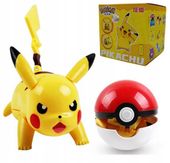 PIKACHU Figurka Pokemon Pokeball Clip BOX Składana Figurka Pokemony z PL