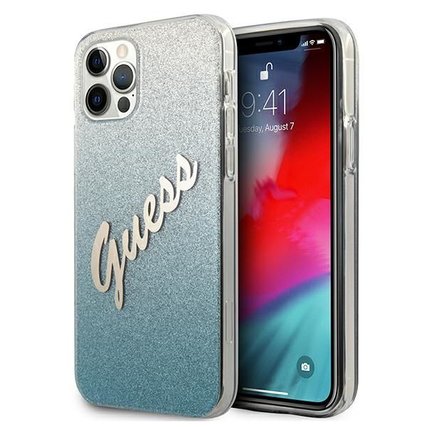 Etui Guess do iPhone 12, iPhone 12 Pro, Niebieski zdjęcie 1