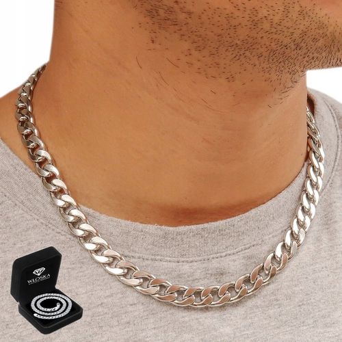 GRUBY Łańcuszek Srebrny Męski Pancerka ŁAŃCUCH WYTRZYMAŁY ELEGANCKI na Arena.pl