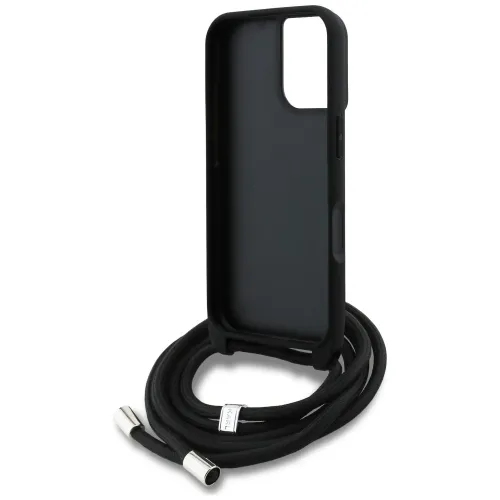 etui karl lagerfeld crossbody grained pattern & logo do iphone 16 - czarne na Arena.pl