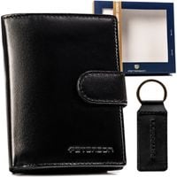 zestaw prezentowy: skórzany portfel męski i brelok - peterson