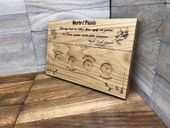 Drewniana koperta na ślub, urodziny na pieniądze z miejscem na kieliszki