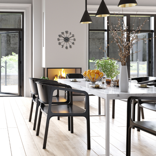 LAVVU Czarny zegar Nuance ⌀42cm na Arena.pl