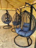 Fotel wiszący wolnostojący KOKON 112 cm 150 kg