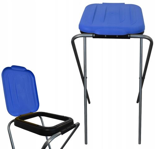 stojak do segregacji odpadów (1-stanowiskowy) niebieski na Arena.pl