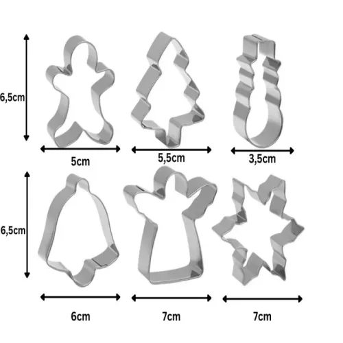 Forma do pieczenia zestaw 6 sztuk foremek świąteczne do pierników na Arena.pl