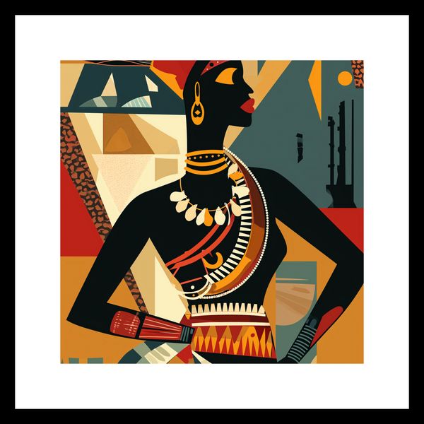Plakat 20x20cm Afrykańska Mozaika zdjęcie 3