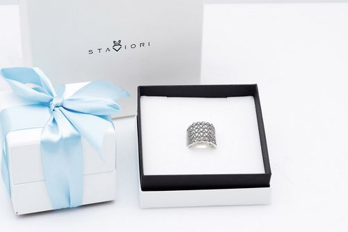 Srebrny pierścionek PDM5527 - Markazyty na Arena.pl