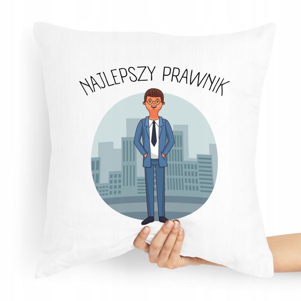 Poduszka Prezent Dla Prawnika Najlepszy Prawnik Z Nadrukiem Ze Zdjęciem zdjęcie 1