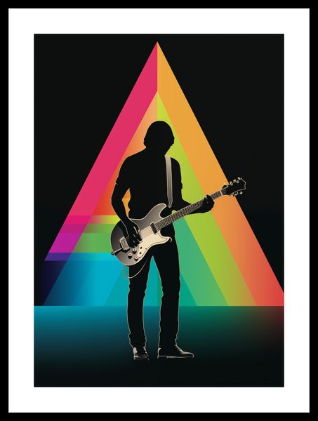 Plakat 29,7x42cm Pryzmat przez Gitarę zdjęcie 3