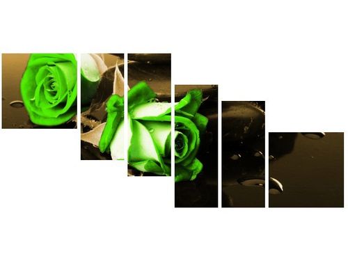 100CM 220CM OBRAZ 6 ELEM WENGE LIMONKA ŚCIENNY na Arena.pl