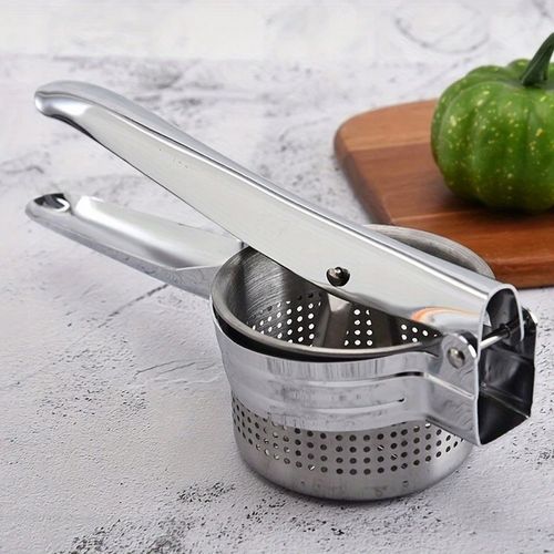 MASYWNA PRASKA DO ZIEMNIAKÓW WARZYW STAL NIERDZEWNA WYCISKARKA TŁUCZEK na Arena.pl