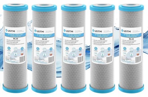 Filtr do wody wkład 10' blok węglowy uzdatniacz BL10 Ustm 5 sztuk na Arena.pl