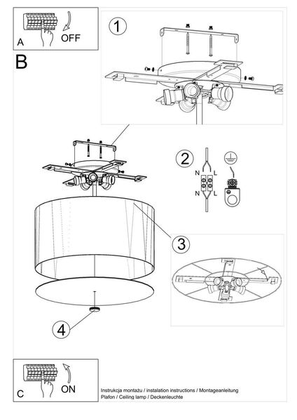 Plafon OTTO 50 czarny zdjęcie 5